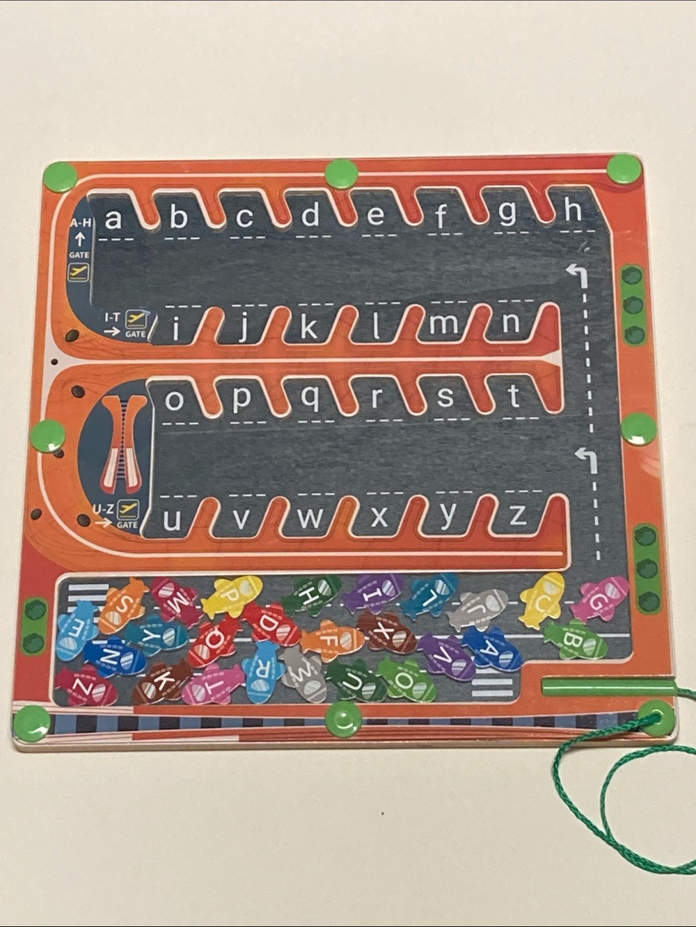 Airplane Magnetic Alphabet Matching Toy Montessori Style